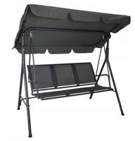 Huśtawka ogrodowa 3-osobowa XXL SPLIT ciemnoszara z daszkiem 220 kg