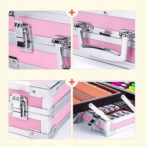 ZESTAW ARTYSTYCZNY PLASTYCZNY KREATYWNY DO MALOWANIA DLA DZIECKA WALIZKA na Arena.pl