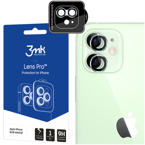 apple iphone 11/12 mini/12 - 3mk lens protection pro silver na Arena.pl