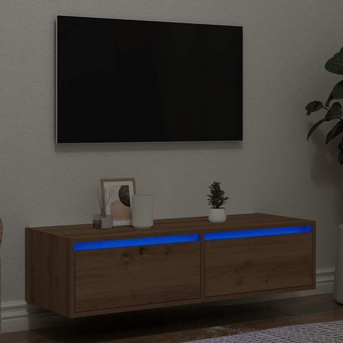 Szafka pod TV z oświetleniem LED, dąb artisan, 100x35,5x25 cm na Arena.pl