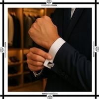 ZESTAW SPINKI DO MANKIETOW I KRAWATA SREBRNO CZARNE ELEGANCKI DLA MEZCZYZNY