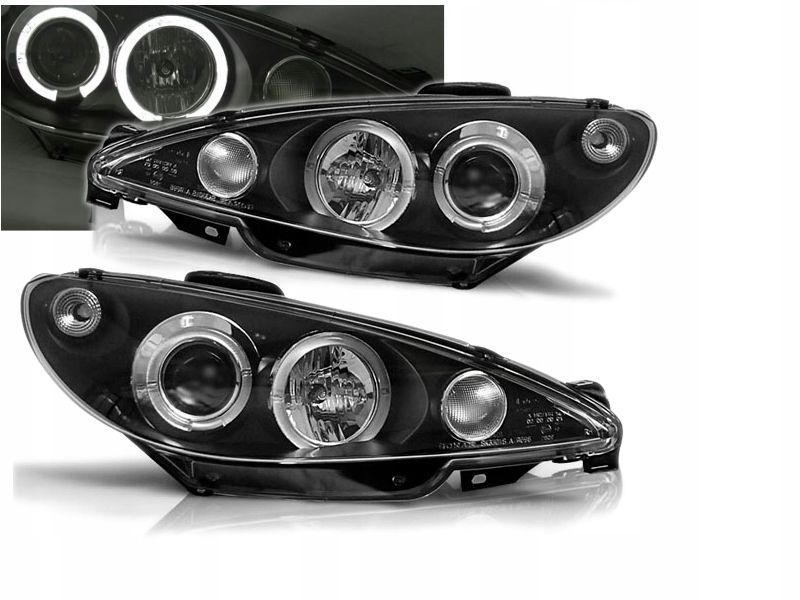 LAMPY REFLEKTORY Do PEUGEOT 206  Od Roku 2002- RINGI SOCZEWKI zdjęcie 1