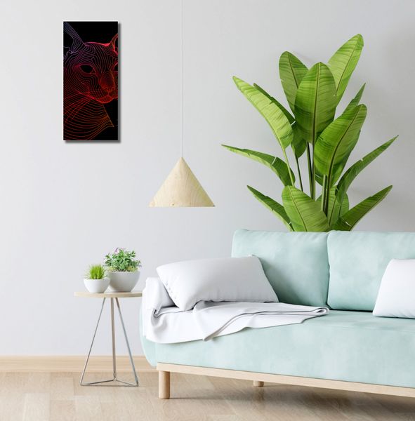 Obraz 20x50cm Cyfrowa Kocica zdjęcie 2