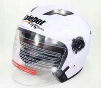 KASK MOTOCYKLOWY OTWARTY SKUTER QUAD ATV GOKART ROLKI BIAŁY BLENDA SZYBA XL