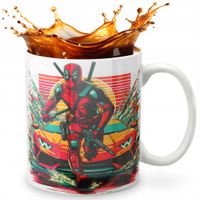 KUBEK 330ml GRAFIKA PREZENT ŚWIĘTA WZÓR - FILM DEAD POOL MAR.VEL + IMIĘ