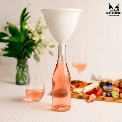 Lejek do filtrowania filtracji nalewek wina moszczu spiralny nalewki domowe na Arena.pl