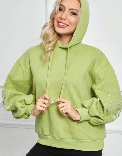 Damska bluza dresowa z kapturem cyrkonie uni na Arena.pl