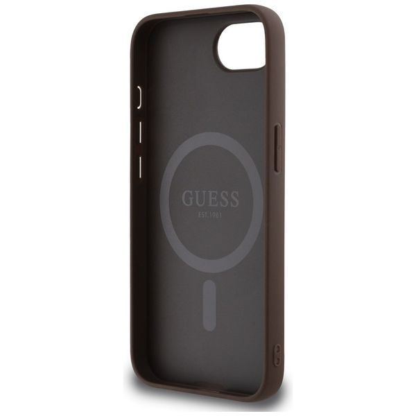 Etui Guess 4G Ring Classic Logo MagSafe do iPhone 16e brązowy zdjęcie 7