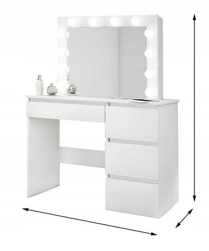 TOALETKA IZA 12 LED Z ŻARÓWKAMI DO WIZAŻU MAKIJAŻ na Arena.pl