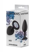 Plug-Anal Plug Emotions Cutie Medium Black Clear crystal