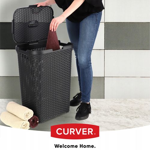 Curver 189207 kosz na bieliznę Natural Style, 60L na Arena.pl