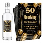 Naklejki na butelki Wódkę urodzinową na urodziny 18 20 30 40 50 60 70 -8szt