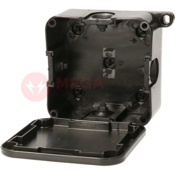 Puszka czarna nt IP44 4-wkręty pusta 064-05 ViPlast zdjęcie 5