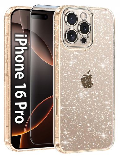 Etui do iPhone 16 Pro SILIKONOWE BROKAT clear CASE + SZKŁO OCHRONNE 9H na Arena.pl