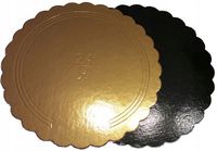 PODKŁAD POD TORT SZTYWNY złoto-czarny karbowany 32 - 1szt.