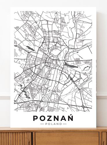Plakat plan miasta Poznań 50x70 cm na Arena.pl