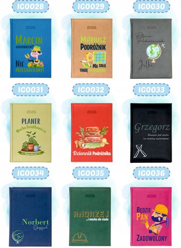 KALENDARZ A5 2026 DZIENNY terminarz z nadrukiem DLA PODRÓŻNIKA + IMIĘ na Arena.pl