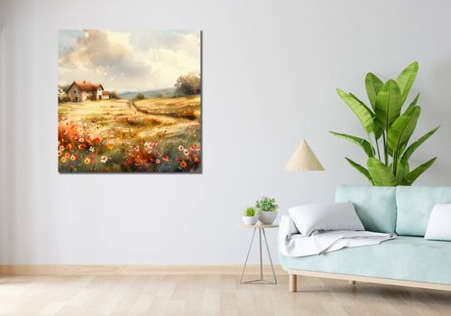 Obraz 100x100cm Sielski Domek na Arena.pl