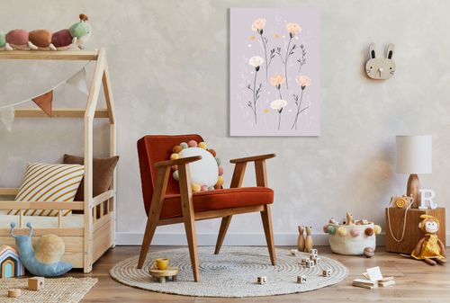 Obraz 60x90cm Wzory dla Dzieci, Dziewczynki Do Pokoju - Kwiaty na Arena.pl