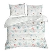 Pościel 200x220 + 70x80 x2 mikrowłókno kwiatowy akcent w sypialni