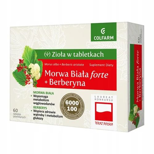 Morwa Biała Forte + Berberyna 60 tabletek Colfarm na Arena.pl