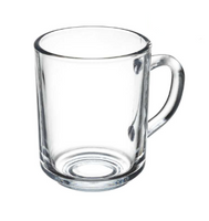 Kubek szklany gładki szklanka z uchem BARNEY 240 ml