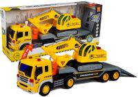 Ciężarówka Laweta z Koparką Światło Dźwięki