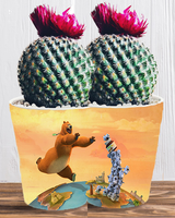 Doniczka do kwiatów/roślin - Grizzy i Lemingi