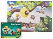 UROCZE PUZZLE DLA DZIECI ROBACZKI 100 ELEM. KOLOROWE PUDEŁKO Z UCHWYTEM 3+