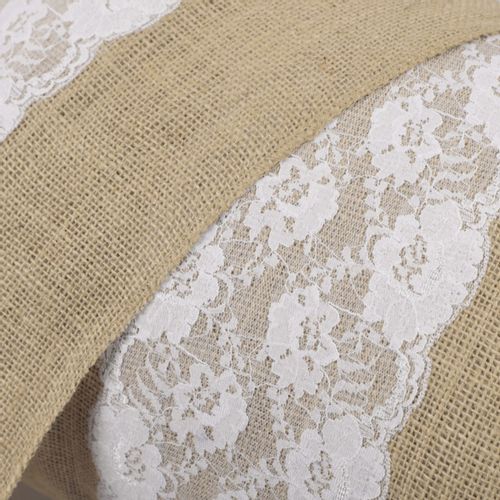 Bieżnik jutowy z koronką 30cm - na metry - model 4 na Arena.pl