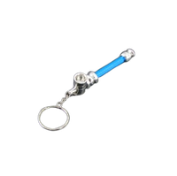 Fajka Metalowa Składana w Formie Breloka Mini do Kluczy Jasnoniebieska