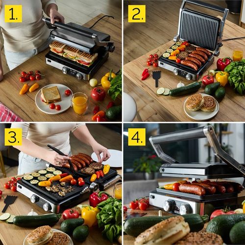 Grill elektryczny Kontaktowy Yoer 2000W +Programator czasu i Temperatury na Arena.pl