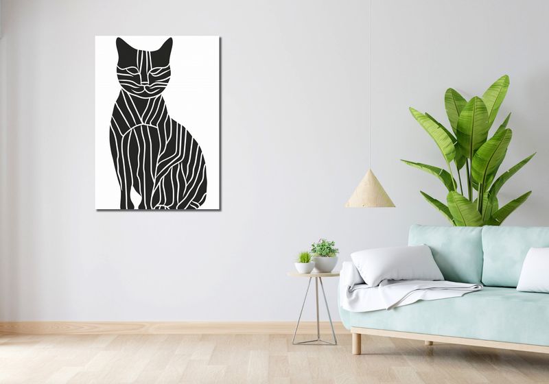 Obraz 70x100cm Zebra w Kocim Ciele zdjęcie 2