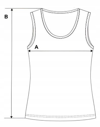 Podkoszulek podkoszulka damska bawełniana na szerokich ramiączkach - M na Arena.pl
