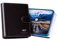 klasyczny, skórzany portfel męski na zatrzask - peterson