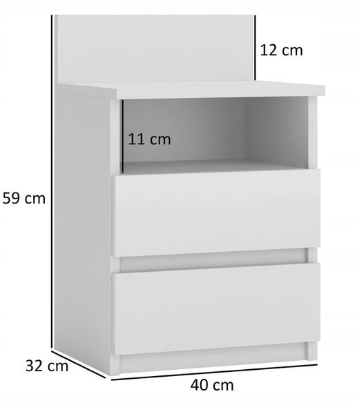 SZAFKA NOCNA MALWA M1 - BIEL zdjęcie 12