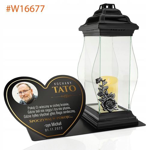 ZNICZ XXL wkład LED + DEDYKACJA na grób MAMY TATY na Arena.pl