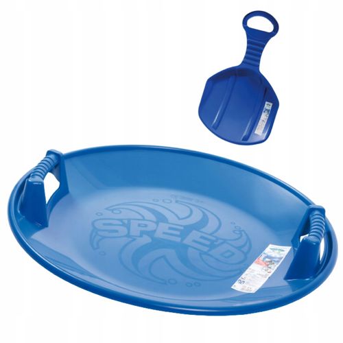 Sanki, talerz SPEED + ślizg KID2, Niebieski na Arena.pl