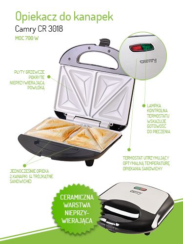 CR 3018 Opiekacz do kanapek zdjęcie 9