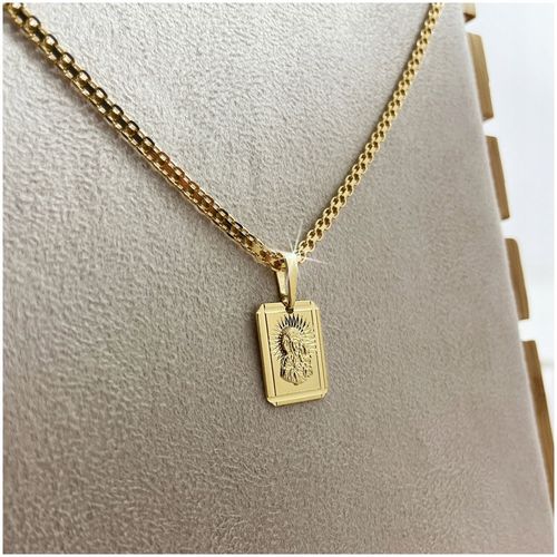 ZŁOTY ŁAŃCUSZEK Z MEDALIKIEM, SREBRO 925/585, DLA CHŁOPCA NA KOMUNIĘ+GRAWER na Arena.pl