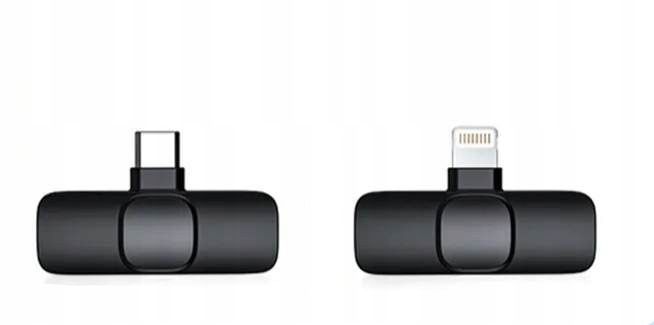 2xMIKROFON KRAWATOWY BEZPRZEWODOWY PRZYPINANY USB-C Lightning do IPhone 2w1 zdjęcie 6