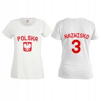 KOSZULKA T-shirt kibica POLSKA NAZWISKO KSYWA