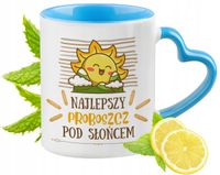 Dla Proboszcza Kubek Błękitny Z Uszkiem W Kształcie Serca Na Prezent