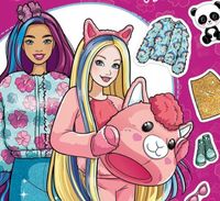 Barbie. Brokatowe Ubieranki KSIĄŻECZKA Z Naklejkami Dla DZIECI Super Zabawa