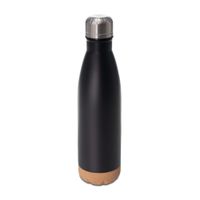 Butelka próżniowa z korkowym spodem Jowi 500 ml, czarny
