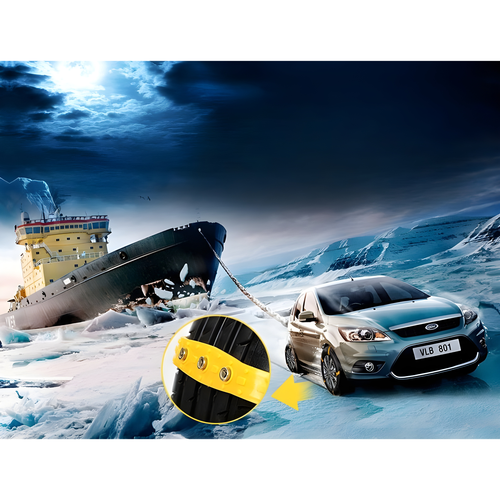 Łańcuchy Śniegowe Uniwersalne Opaski Na Koła Zimowe Antypoślizgowe Komplet na Arena.pl