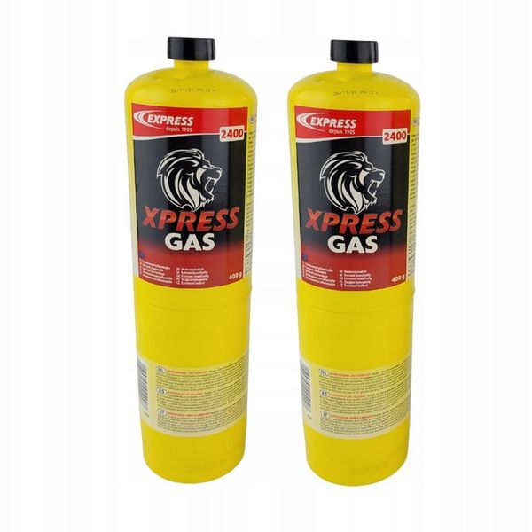 BUTLA Z GAZEM 400 g JEDNORAZOWA PROPYLEN XPRESS GAS DO LUTOWANIA EX2400 zdjęcie 2
