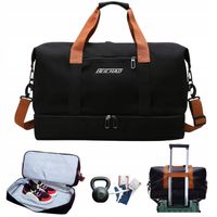 TORBA PODRÓŻNA DO SAMOLOTU SPORTOWA NA TRENING DUŻA POJEMNA BAGAŻ CZARNA