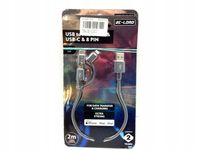 Kabel połączeniowy 3 w 1 microUSB, USB-C, Lighting
