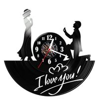 Zegar ścienny z płyty winylowej I love you 1499.14